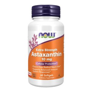 Now Extra Strength Astaxanthin, 10 mg, 60 Softgels, High-Potency Antioxidant